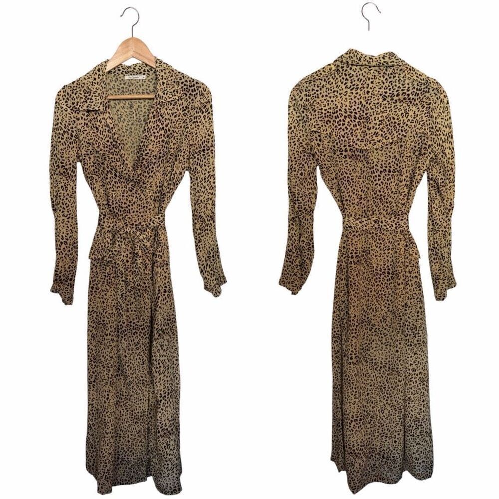 Mes Demoiselles Rosita Printed Coat Dress in Tan Panther Size 36 US 4-6 - Picture 5 of 12